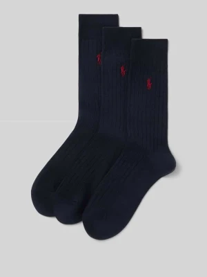Skarpety z mieszanki bawełny w zestawie 3 szt. Polo Ralph Lauren Ciemnoniebieski