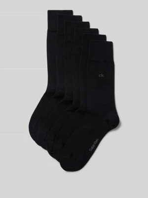 Skarpety z mieszanki bawełny w zestawie 6 par model 'SOCK 6P' Calvin Klein Czarny