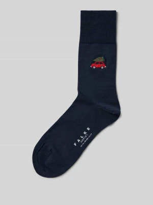 Skarpety z mieszanki żywej wełny z wyhaftowanym motywem Falke