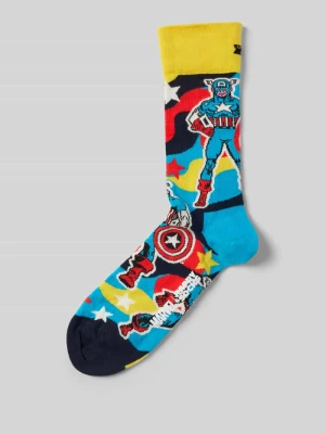 Zdjęcie produktu Skarpety z nadrukiem Marvel™ model ‘Captain America’ Happy Socks