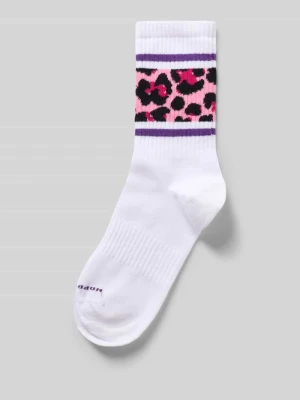 Skarpety z nadrukiem skóry leoparda Happy Socks Biały