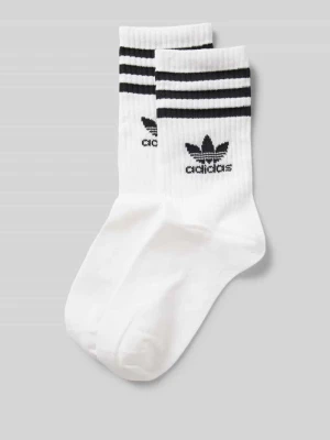 Skarpety z nadrukiem z logo adidas Originals Biały