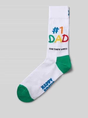 skarpety z nadrukiem z logo Happy Socks Złamany biały