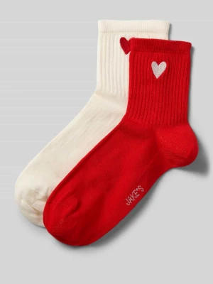 Skarpety z nadrukiem z logo w zestawie 2 szt. Jake*s Casual