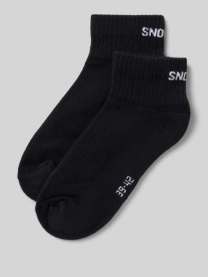 Skarpety z nadrukiem z logo w zestawie 2 szt. Snocks