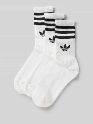 Skarpety z nadrukiem z logo w zestawie 3 szt. adidas Originals Biały