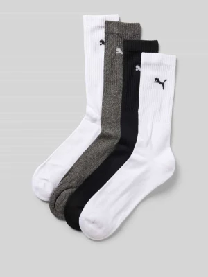 Skarpety z nadrukiem z logo w zestawie 4 szt. Puma