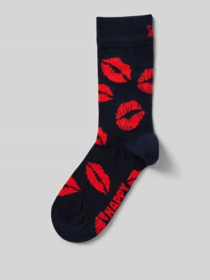 Skarpety z nadrukiem z motywem model ‘Kisses’ Happy Socks