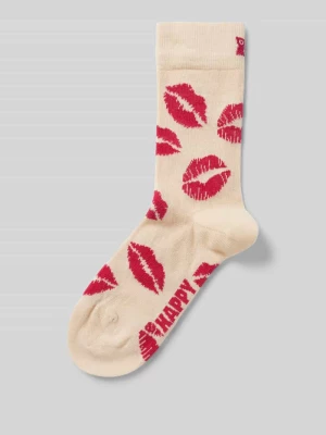 Skarpety z nadrukiem z motywem model ‘Kisses’ Happy Socks