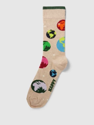Skarpety z nadrukiem z motywem model ‘Planet Earth’ Happy Socks