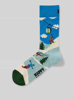 Skarpety z nadrukiem z motywem model ‘Snowboard’ Happy Socks