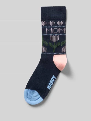 Skarpety z nadrukiem z motywem na całej powierzchni Happy Socks Ciemnoniebieski