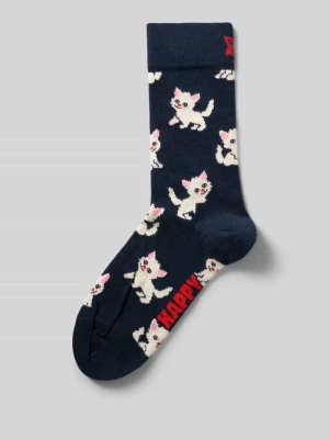 Skarpety z nadrukiem z motywem na całej powierzchni Happy Socks Czarny