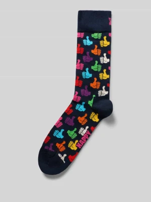 Skarpety z nadrukiem z motywem na całej powierzchni Happy Socks Granatowy