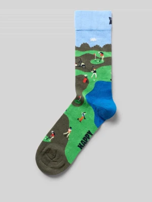 Skarpety z nadrukiem z motywem na całej powierzchni Happy Socks Zielony