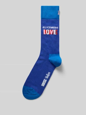 Skarpety z nadrukiem z napisem model 'The Beatles' Happy Socks Niebieski