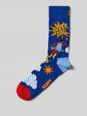 Skarpety z nadrukowanym motywem model ‘FLYING SUPER DAD’ Happy Socks
