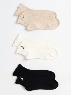 Skarpety z ozdobnym haftem 3-PAK Reporter