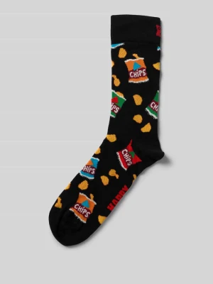 Skarpety z prążkowanym wykończeniem Happy Socks