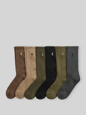 Skarpety z Wyhaftowane logo w Zestaw 6 par Polo Ralph Lauren Czarny