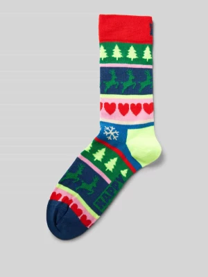 Skarpety z wyhaftowanym logo model ‘Christmas Stripe’ Happy Socks