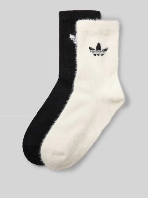 Skarpety z wyhaftowanym logo w zestawie 2 szt. model ‘Fluffy’ adidas Originals
