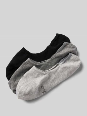 Skarpety z wyhaftowanym logo w zestawie 3 szt. model ‘Footie’ CK Calvin Klein