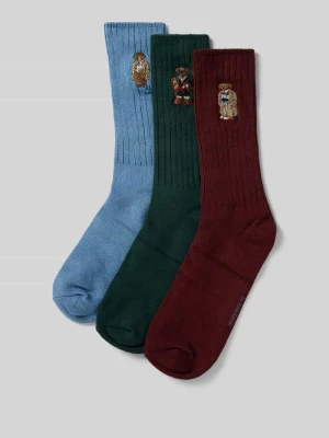 Skarpety z wyhaftowanym logo w zestawie 3 szt. Polo Ralph Lauren Underwear