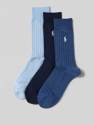 Skarpety z wyhaftowanym logo w zestawie 3 szt. Polo Ralph Lauren Underwear