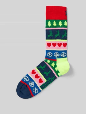 Skarpety z wyhaftowanymi motywami model ‘Christmas Stripe’ Happy Socks