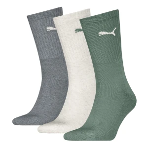 Skarpety za kostkę PUMA Unisex w paski — trójpak, Odzież, Zielony,