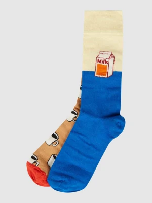Skarpety ze wzorem na całej powierzchni w zestawie 2 szt. Happy Socks
