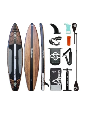 Skatinger deska do pływania z akcesoriami SUP 380 x 86 x 16 cm (12'6') pomarańczowy