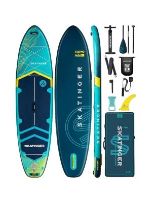 Skatinger deska do pływania z akcesoriami SUP Asiaticus 350 x 89 x 15 cm (11'6') turkusowy