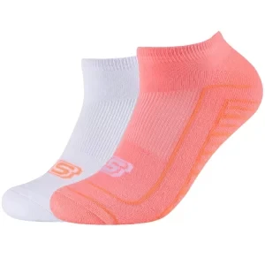 Skechers 2PPK Basic Cushioned Sneaker Socks SK43024-0410, Unisex, Czerwone, skarpetki, bawełna, rozmiar: 35-38