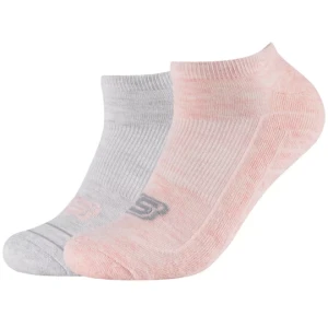 Skechers 2PPK Basic Cushioned Sneaker Socks SK43024-4281, Unisex, Szare, skarpetki, bawełna, rozmiar: 35-38