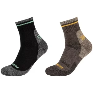 Skechers 2PPK Men Trail Wool Quarter Socks SK42052-8997, Męskie, Szare, skarpetki, wełna, rozmiar: 43-46