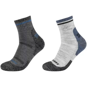 Skechers 2PPK Men Trail Wool Quarter Socks SK42052-9300, Męskie, Szare, skarpetki, wełna, rozmiar: 43-46