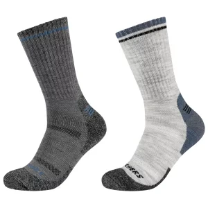 Skechers 2PPK Men Trail Wool Socks SK41104-9300, Męskie, Szare, skarpetki, wełna, rozmiar: 39-42