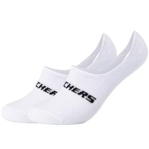 Skechers 2PPK Mesh Ventilation Footies Socks SK44008-1000, Unisex, Białe, skarpetki, bawełna, rozmiar: 47-49