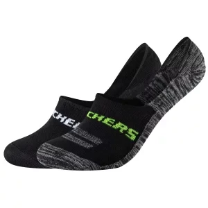 Skechers 2PPK Mesh Ventilation Footies Socks SK44008-9997, Unisex, Czarne, skarpetki, bawełna, rozmiar: 43-46