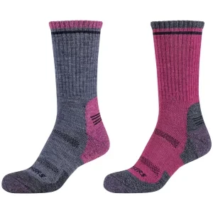 Skechers 2PPK Women Trail Wool Socks SK41105-5700, Damskie, Różowe, skarpetki, wełna, rozmiar: 35-38