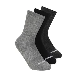 Skechers 3 Pack Boys' Crew Cotton skarpety - Szary