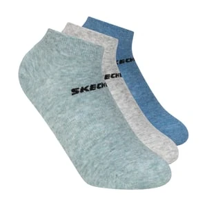 Skechers 3 Pack Boys' Low Cut Cotton skarpety - Niebieski/Wielokolorowy