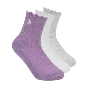 Skechers 3 Pack Dzieci Ankle Lettuce skarpety - Fioletowy