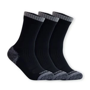 Skechers 3 Pack Half Terry Work Crew skarpety - Czarny/Szary