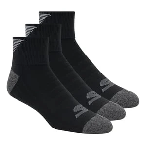 Skechers 3 Pack mężczyźni's Half Terry Quarter Crew skarpety - Czarny