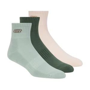 Skechers 3 Pack mężczyźni's Lifestyle Quarter skarpety - Ciemny Zielony