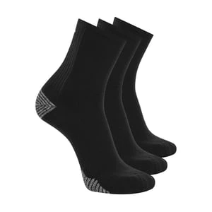 Skechers 3 Pack mężczyźni's Performance Running High Quarter skarpety - Czarny