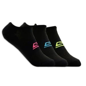 Skechers 3 Pack No Show Stretch skarpety - Czarny